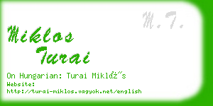 miklos turai business card